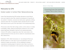 Tablet Screenshot of carbonfiberremanufacturing.com